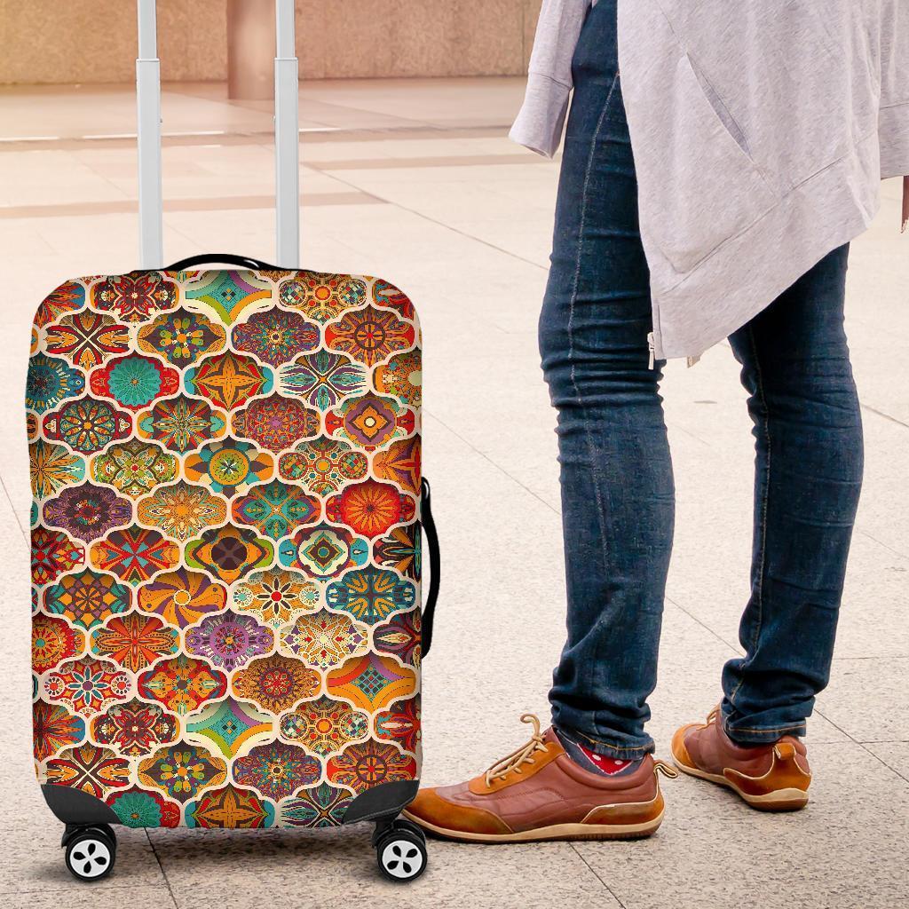Ethnic Mandala Bohemian Pattern Print Luggage Cover GearFrost