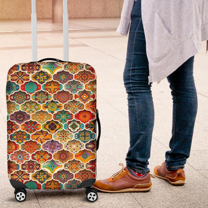 Ethnic Mandala Bohemian Pattern Print Luggage Cover GearFrost