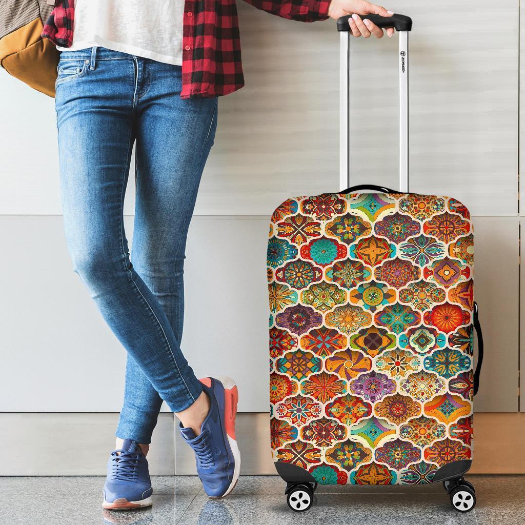 Ethnic Mandala Bohemian Pattern Print Luggage Cover GearFrost