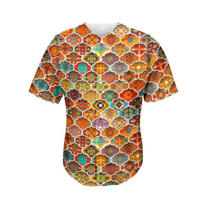 Ethnic Mandala Bohemian Pattern Print Men's Baseball Jersey