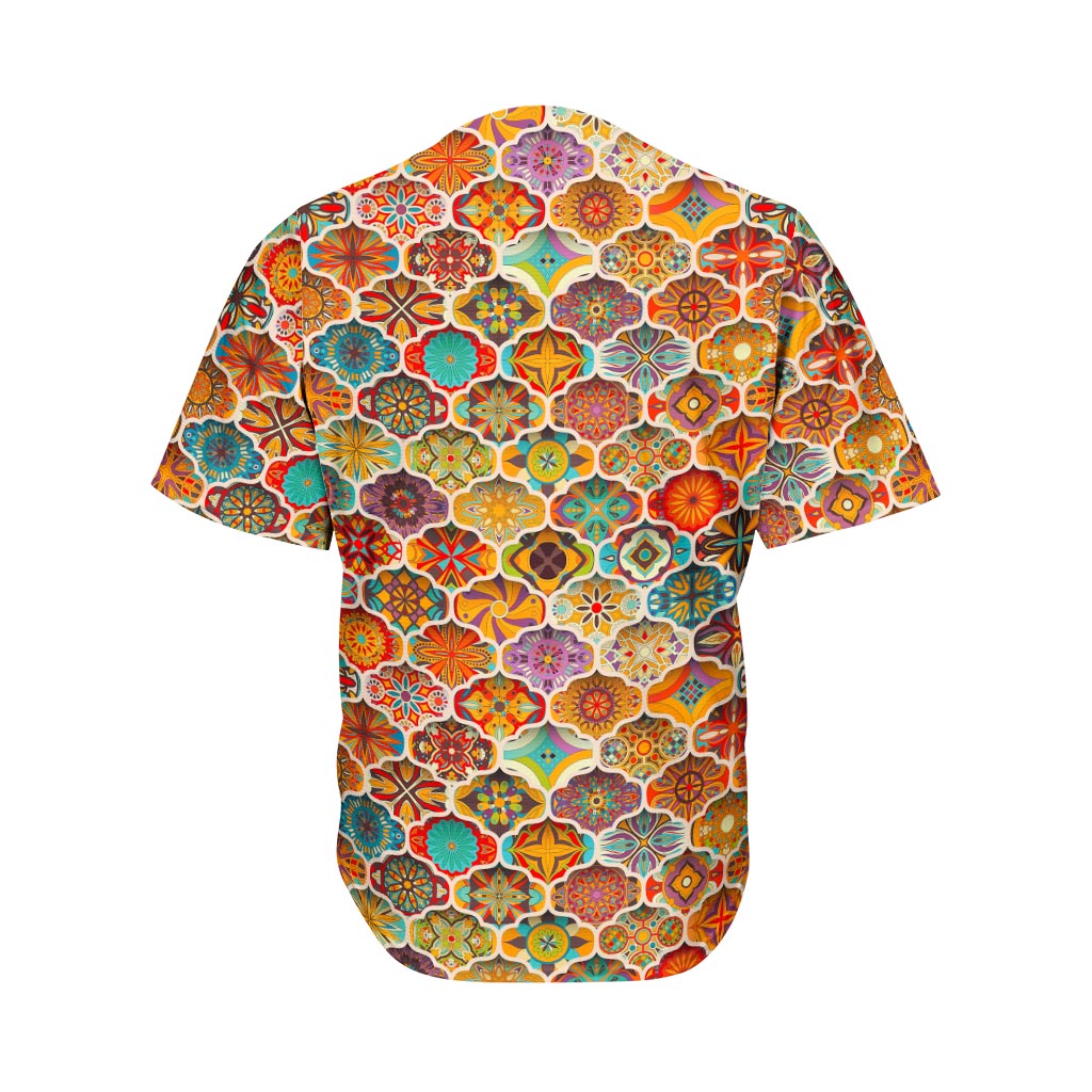 Ethnic Mandala Bohemian Pattern Print Men's Baseball Jersey