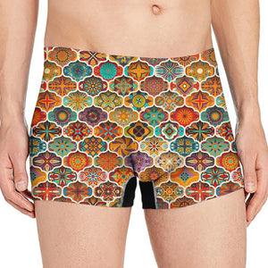 Ethnic Mandala Bohemian Pattern Print Men's Boxer Briefs