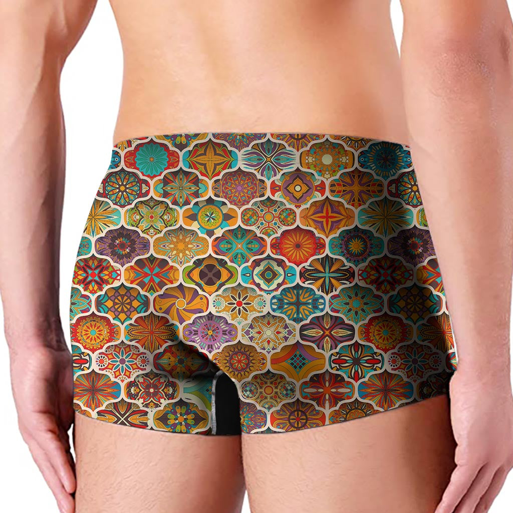 Ethnic Mandala Bohemian Pattern Print Men's Boxer Briefs