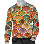 Ethnic Mandala Bohemian Pattern Print Men's Crewneck Sweatshirt GearFrost