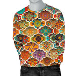 Ethnic Mandala Bohemian Pattern Print Men's Crewneck Sweatshirt GearFrost