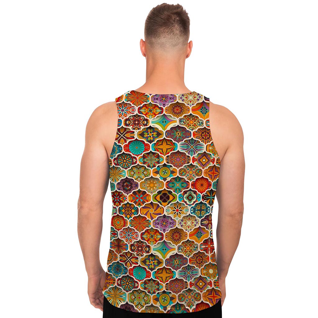 Ethnic Mandala Bohemian Pattern Print Men's Tank Top