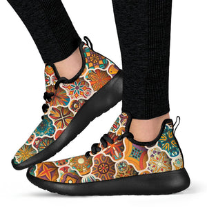 Ethnic Mandala Bohemian Pattern Print Mesh Knit Shoes GearFrost