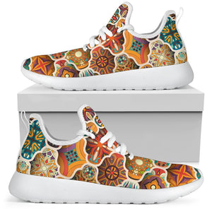 Ethnic Mandala Bohemian Pattern Print Mesh Knit Shoes GearFrost