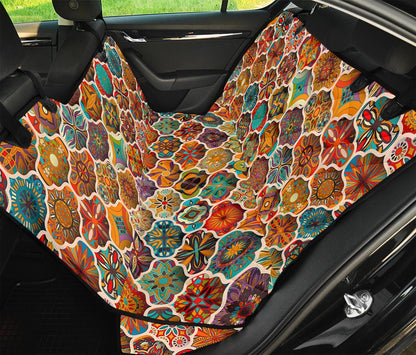 Ethnic Mandala Bohemian Pattern Print Pet Car Back Seat Cover