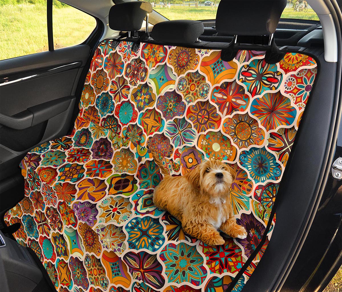 Ethnic Mandala Bohemian Pattern Print Pet Car Back Seat Cover