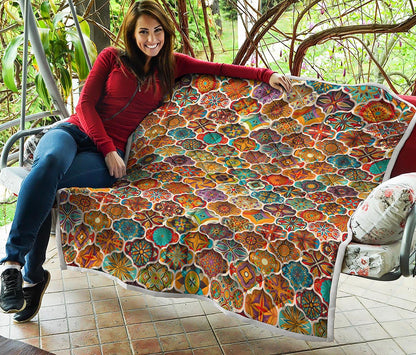 Ethnic Mandala Bohemian Pattern Print Quilt