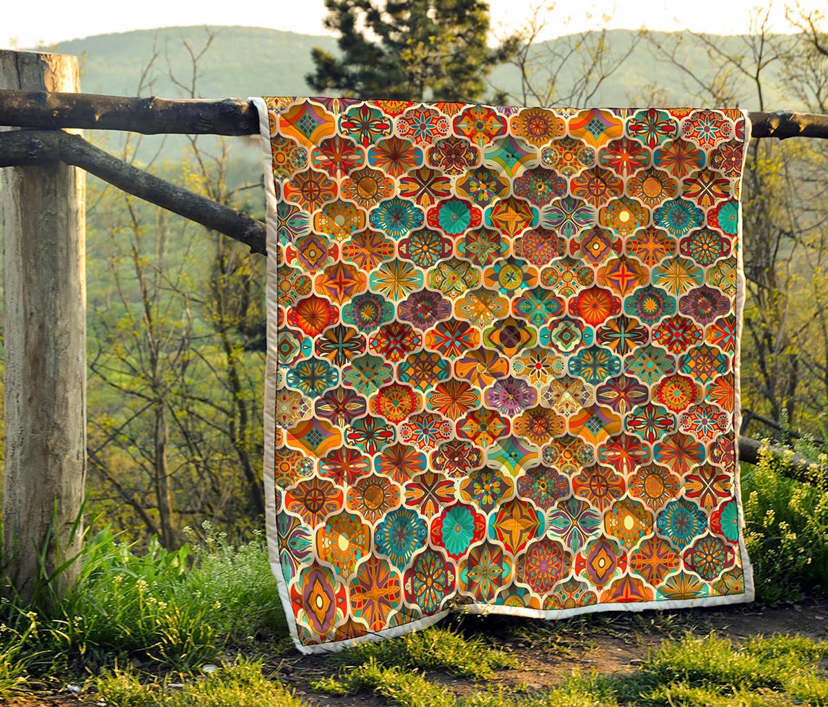 Ethnic Mandala Bohemian Pattern Print Quilt