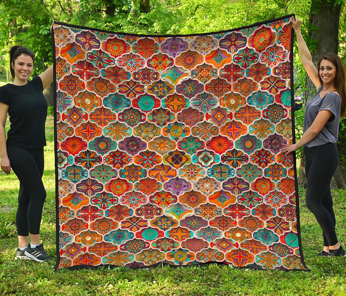 Ethnic Mandala Bohemian Pattern Print Quilt