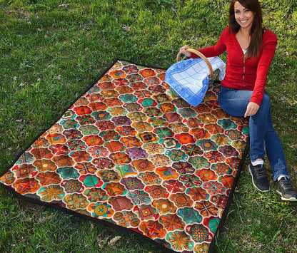 Ethnic Mandala Bohemian Pattern Print Quilt