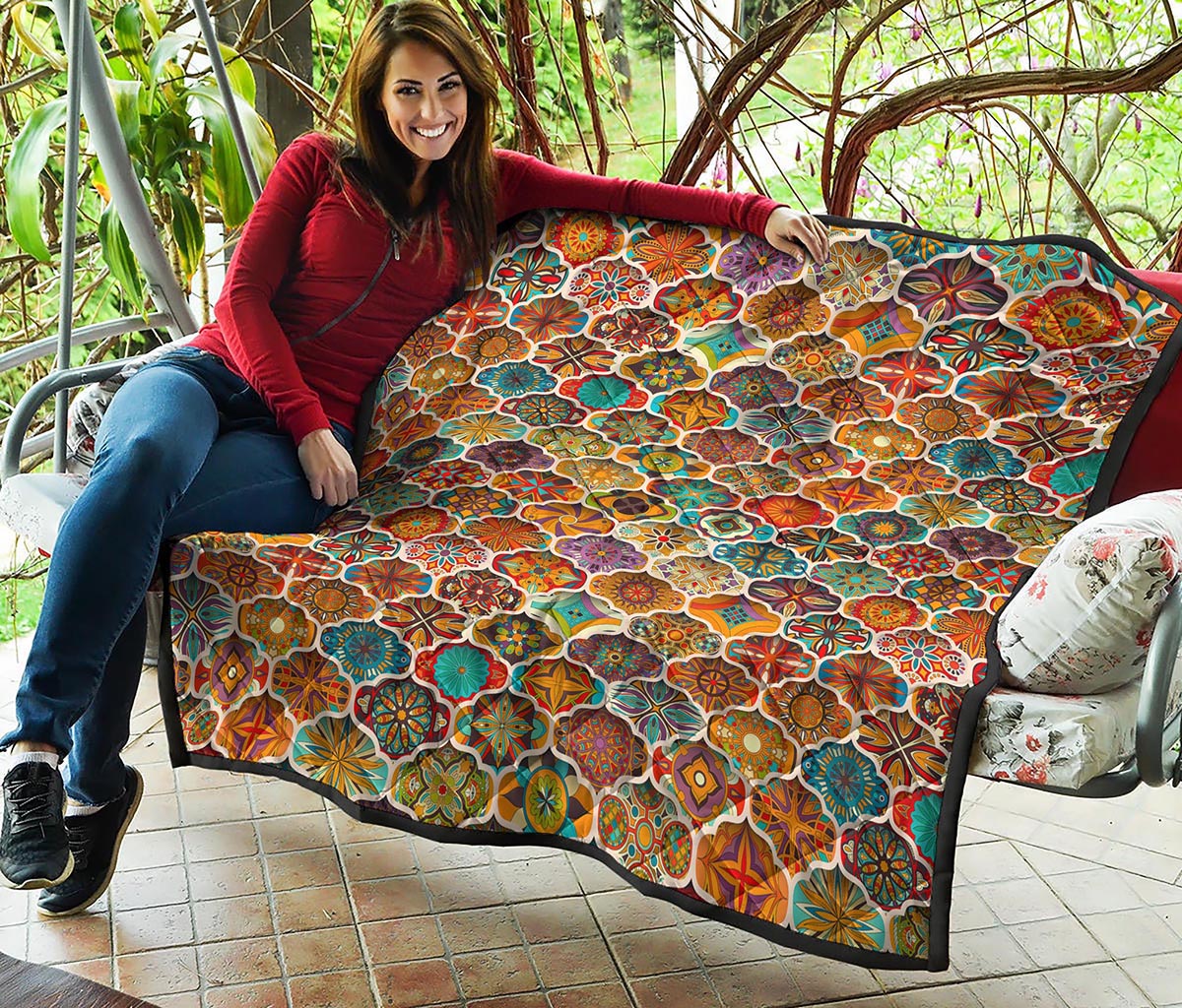 Ethnic Mandala Bohemian Pattern Print Quilt