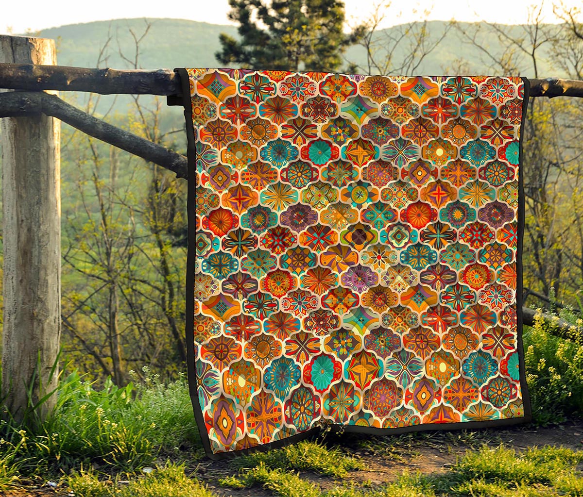 Ethnic Mandala Bohemian Pattern Print Quilt