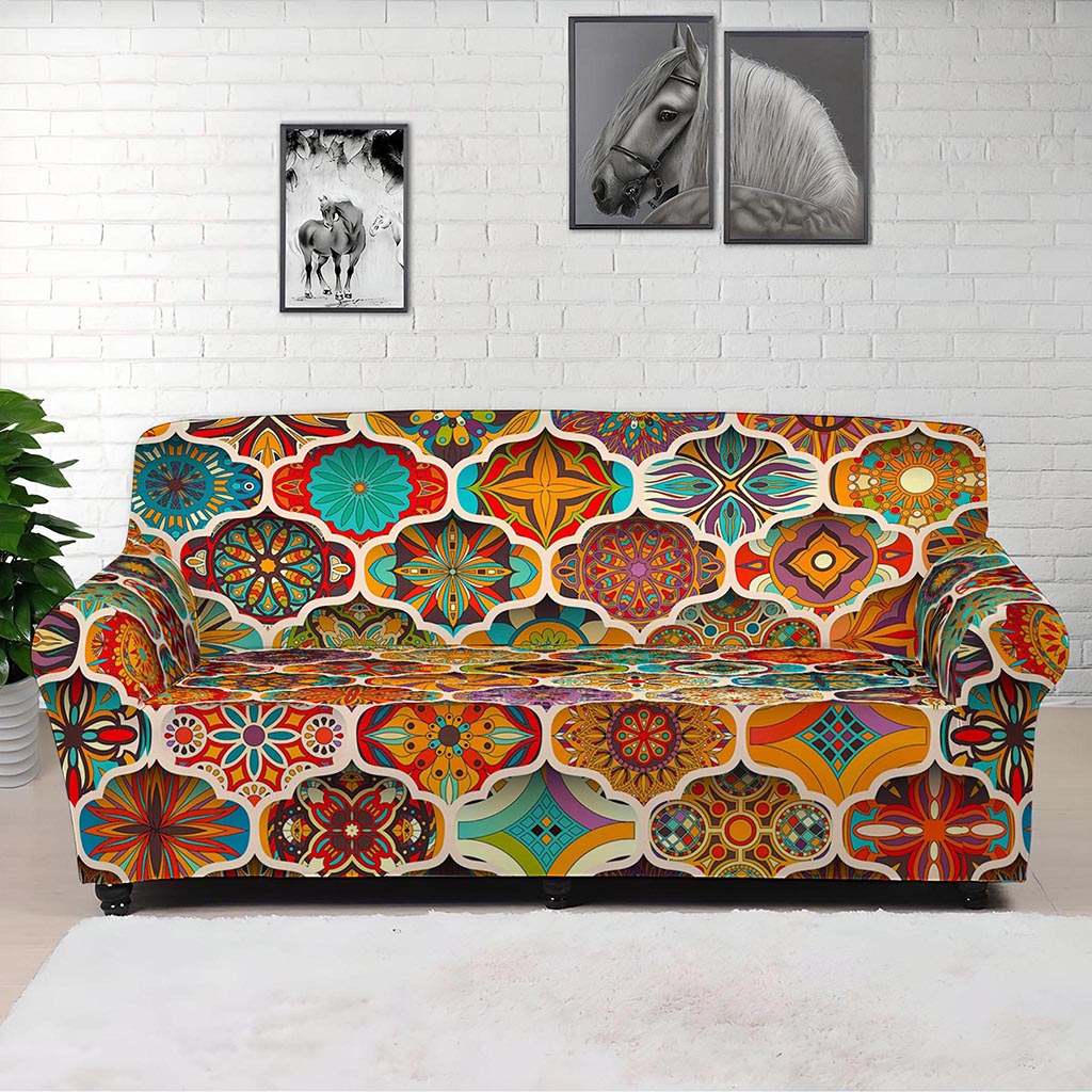 Ethnic Mandala Bohemian Pattern Print Sofa Cover