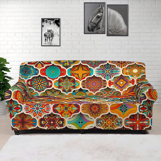 Ethnic Mandala Bohemian Pattern Print Sofa Cover