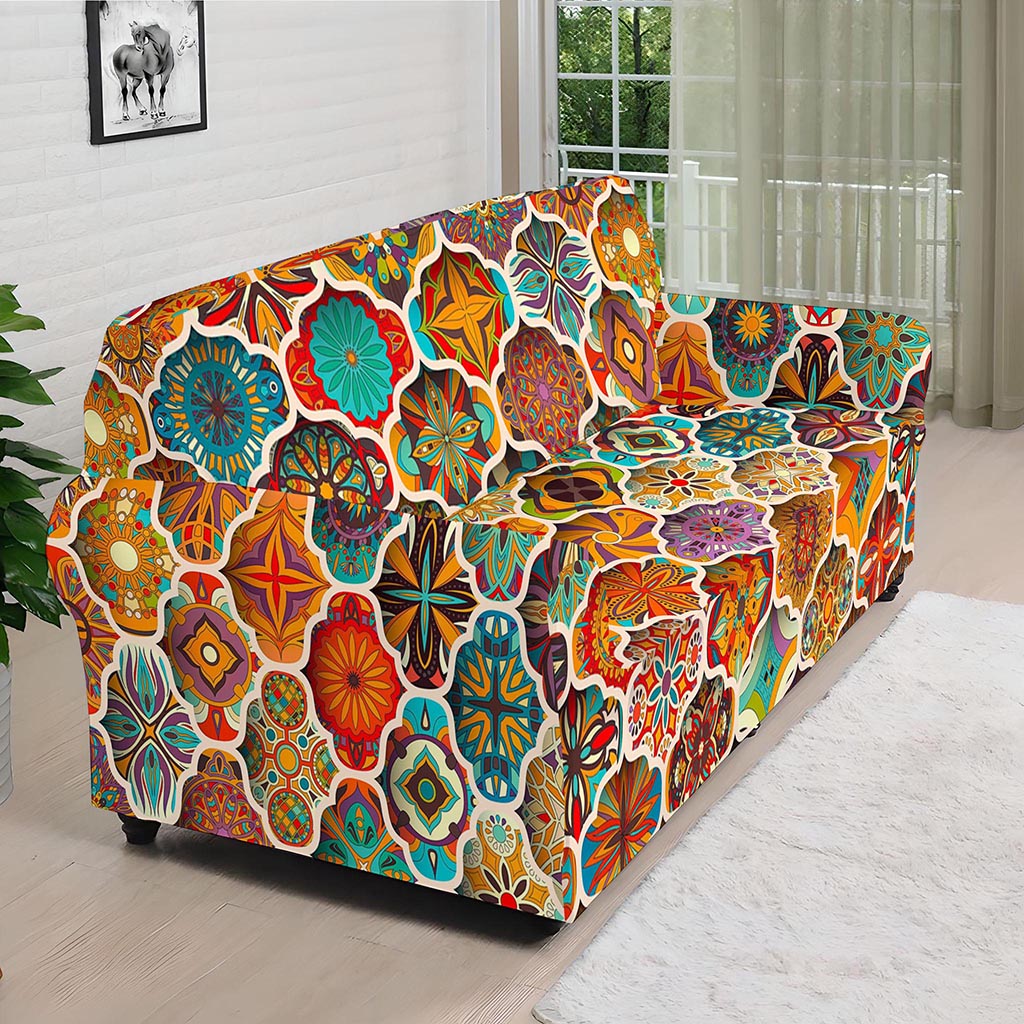 Ethnic Mandala Bohemian Pattern Print Sofa Cover
