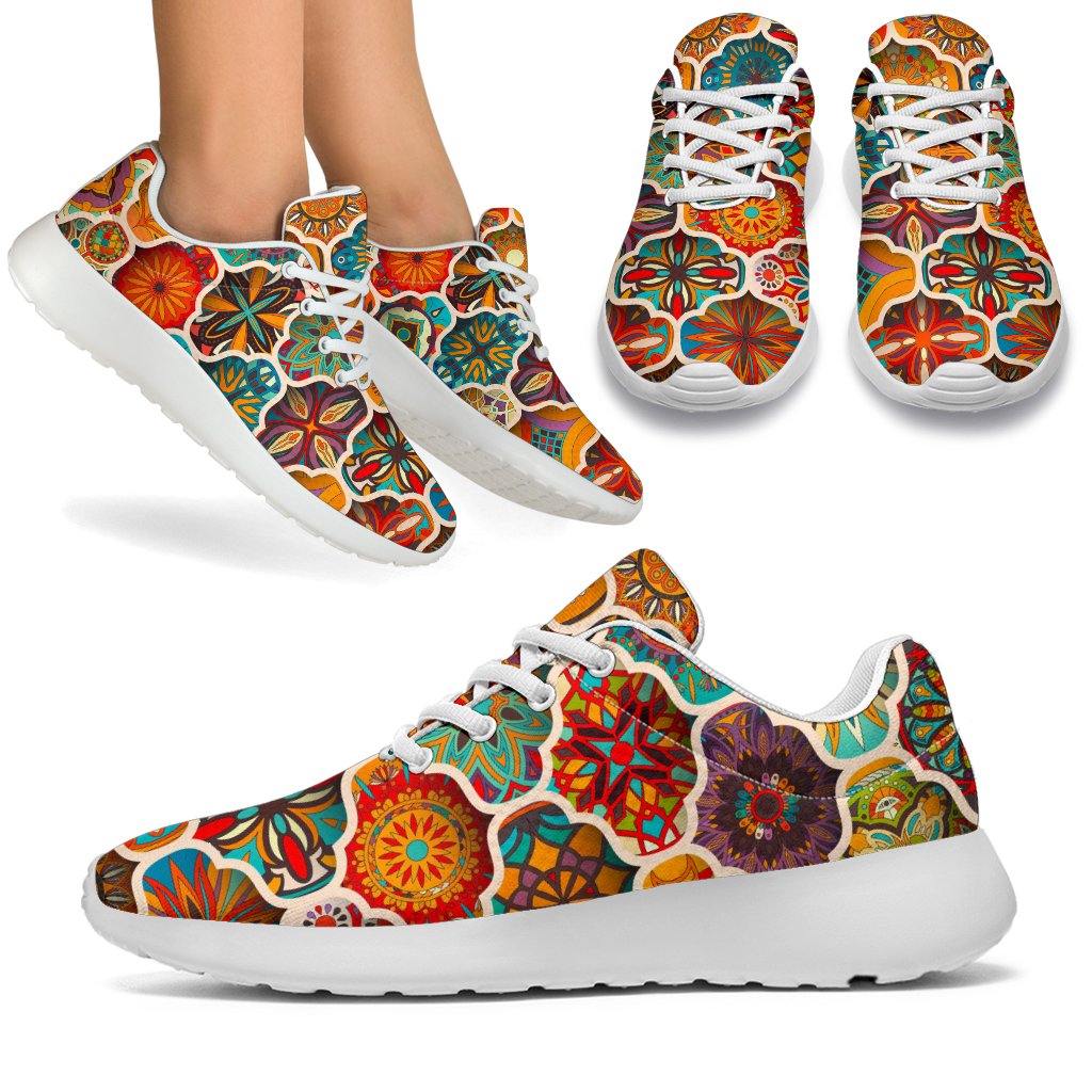 Ethnic Mandala Bohemian Pattern Print Sport Shoes GearFrost