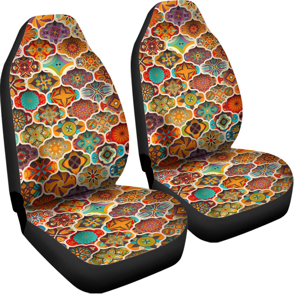 Ethnic Mandala Bohemian Pattern Print Universal Fit Car Seat Covers