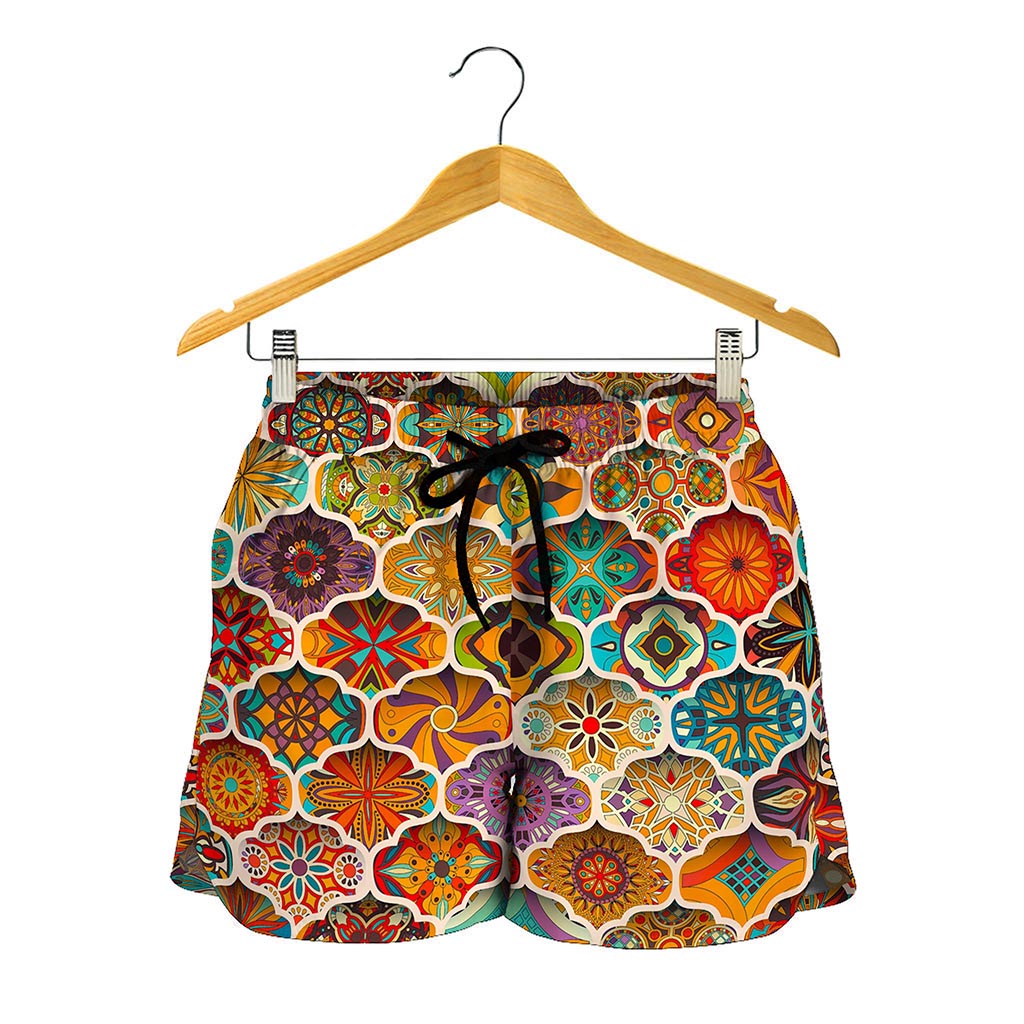 Ethnic Mandala Bohemian Pattern Print Women's Shorts