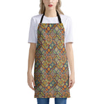 Ethnic Mandala Patchwork Pattern Print Apron