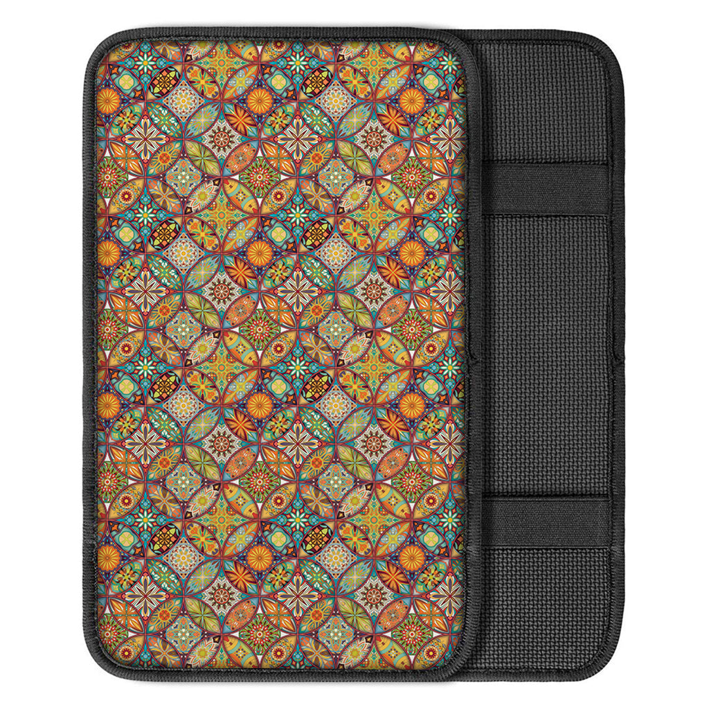 Ethnic Mandala Patchwork Pattern Print Car Center Console Cover