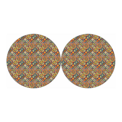 Ethnic Mandala Patchwork Pattern Print Car Coasters