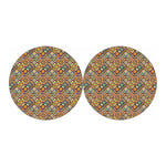Ethnic Mandala Patchwork Pattern Print Car Coasters