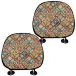 Ethnic Mandala Patchwork Pattern Print Car Headrest Covers