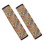 Ethnic Mandala Patchwork Pattern Print Car Seat Belt Covers