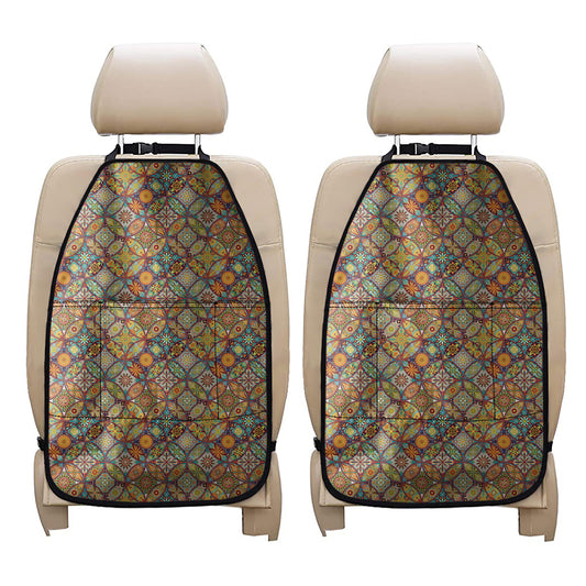 Ethnic Mandala Patchwork Pattern Print Car Seat Organizers