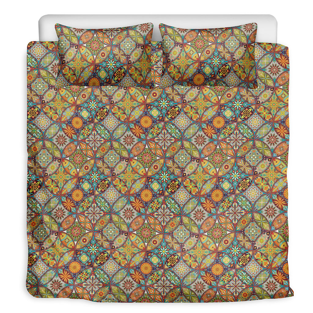 Ethnic Mandala Patchwork Pattern Print Duvet Cover Bedding Set