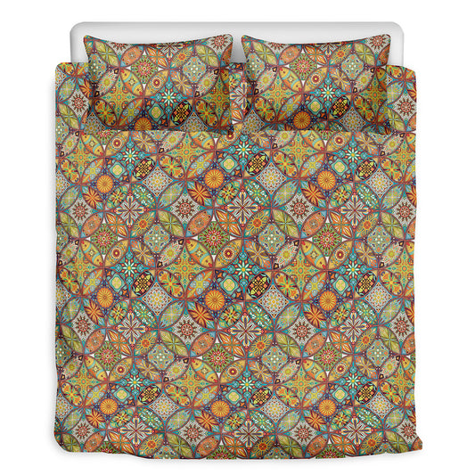 Ethnic Mandala Patchwork Pattern Print Duvet Cover Bedding Set