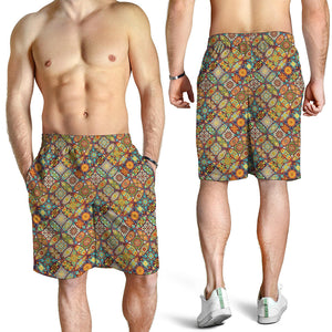 Ethnic Mandala Patchwork Pattern Print Men's Shorts