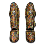 Ethnic Mandala Patchwork Pattern Print Muay Thai Shin Guard