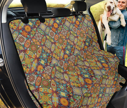 Ethnic Mandala Patchwork Pattern Print Pet Car Back Seat Cover