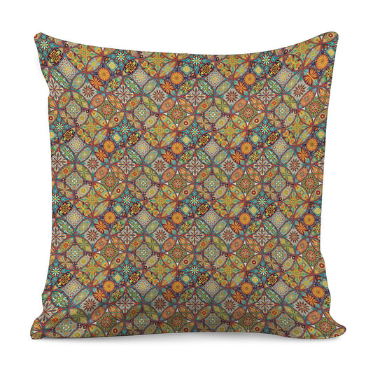 Ethnic Mandala Patchwork Pattern Print Pillow Cover