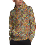 Ethnic Mandala Patchwork Pattern Print Pullover Hoodie