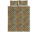 Ethnic Mandala Patchwork Pattern Print Quilt Bed Set