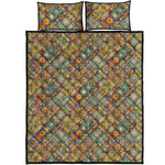 Ethnic Mandala Patchwork Pattern Print Quilt Bed Set