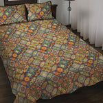 Ethnic Mandala Patchwork Pattern Print Quilt Bed Set