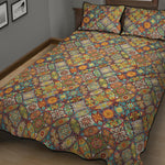 Ethnic Mandala Patchwork Pattern Print Quilt Bed Set