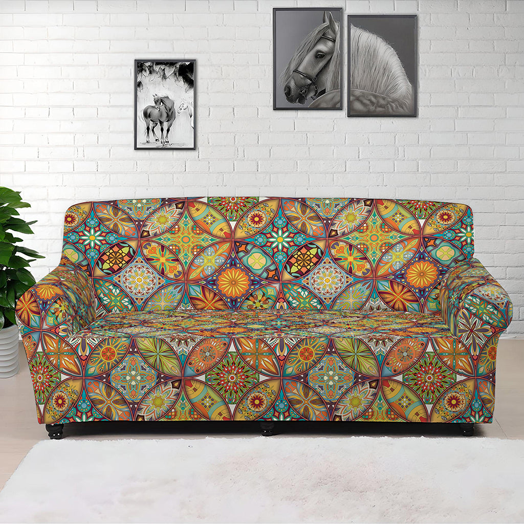 Ethnic Mandala Patchwork Pattern Print Sofa Cover