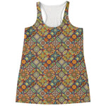 Ethnic Mandala Patchwork Pattern Print Women's Racerback Tank Top