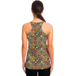 Ethnic Mandala Patchwork Pattern Print Women's Racerback Tank Top