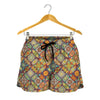 Ethnic Mandala Patchwork Pattern Print Women's Shorts