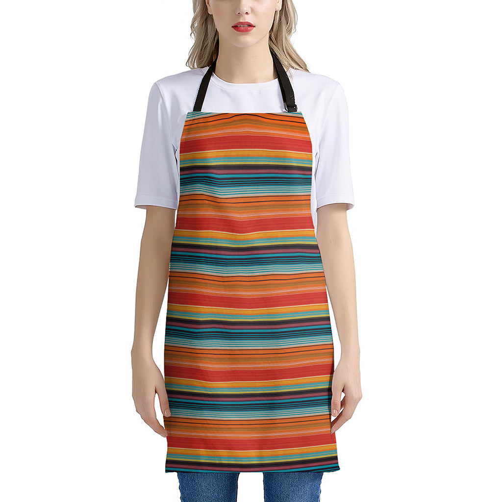 Ethnic Mexican Blanket Pattern Print Apron