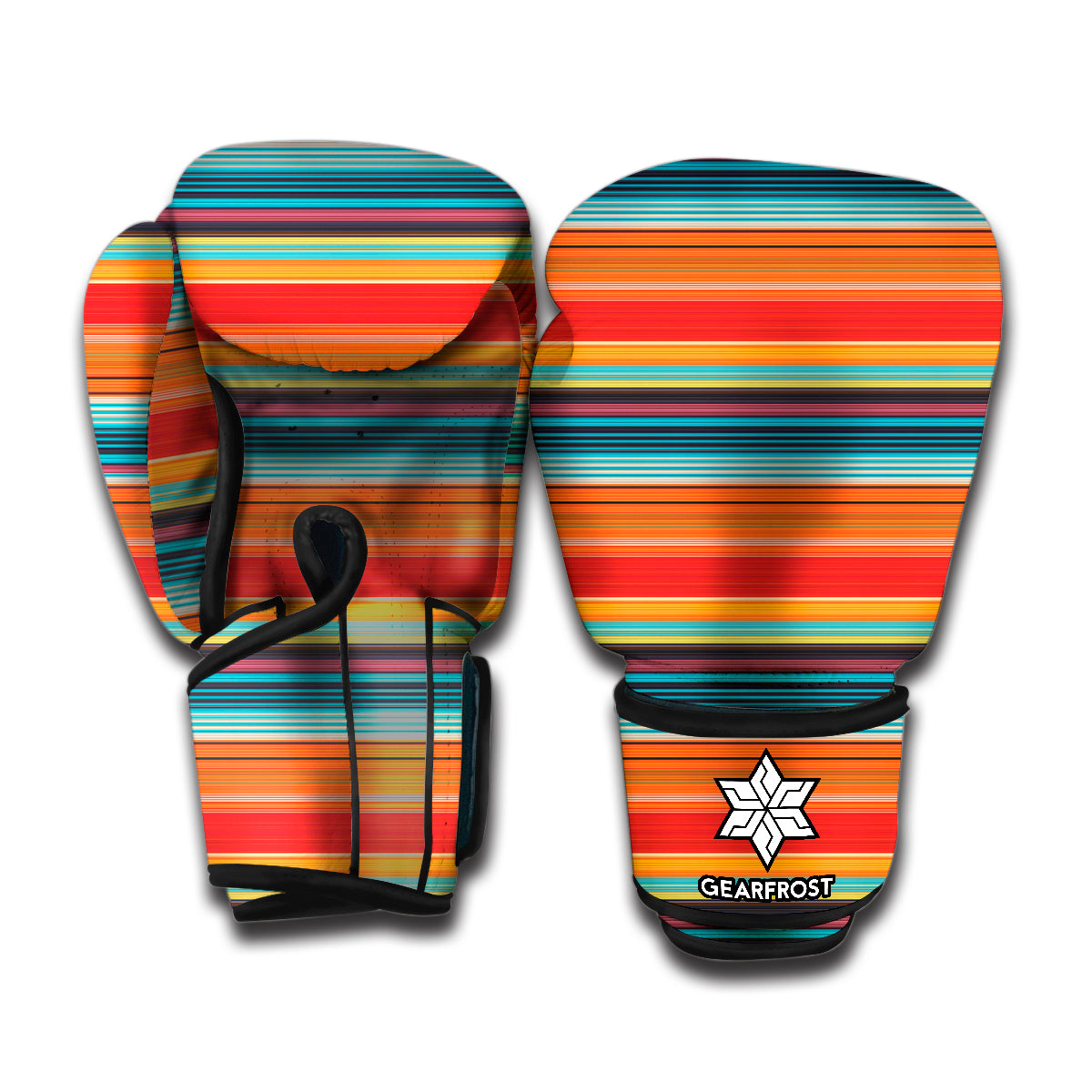 Ethnic Mexican Blanket Pattern Print Boxing Gloves